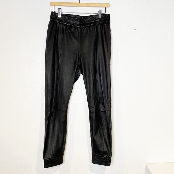 SPRWN | Slim Fit Cuffed Jogger Black Leather - Picture 5 of 12